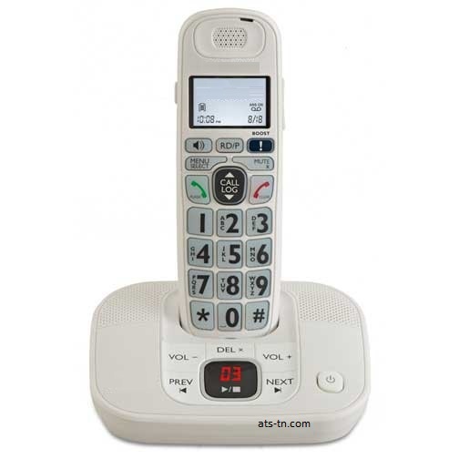 big button amplified cordless phone with answering machine