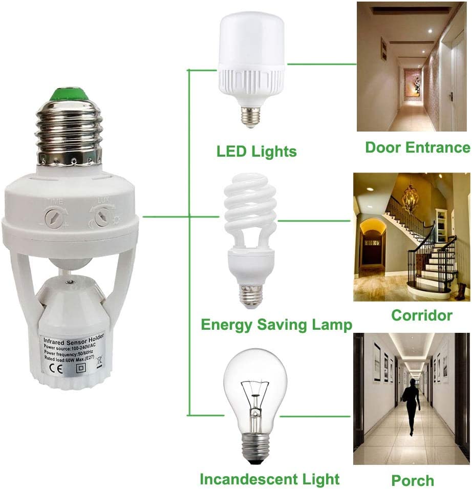 Screw In Motion Sensing Light Socket