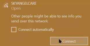 skyangelcare wifi connect